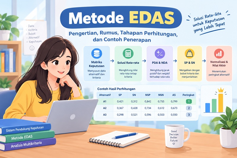 SPK Metode EDAS: Pengertian, Rumus, Tahapan Perhitungan, dan Contoh Penerapan