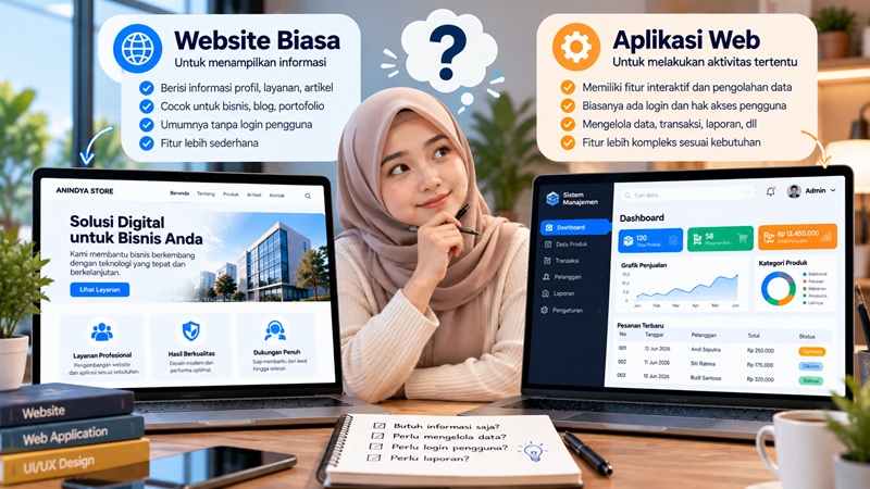 Aplikasi Web vs Website Biasa: Perbedaan, Contoh, dan Kapan Membutuhkannya