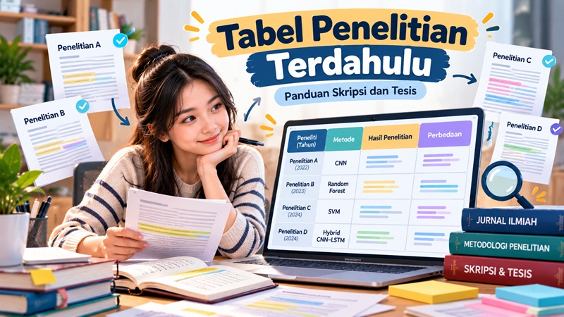 Cara Membuat Tabel Penelitian Terdahulu untuk Skripsi dan Tesis, Lengkap dengan Contoh