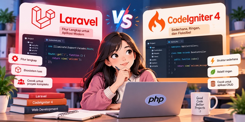 Laravel vs CodeIgniter 4: Mana yang Lebih Baik untuk Proyek 2026?
