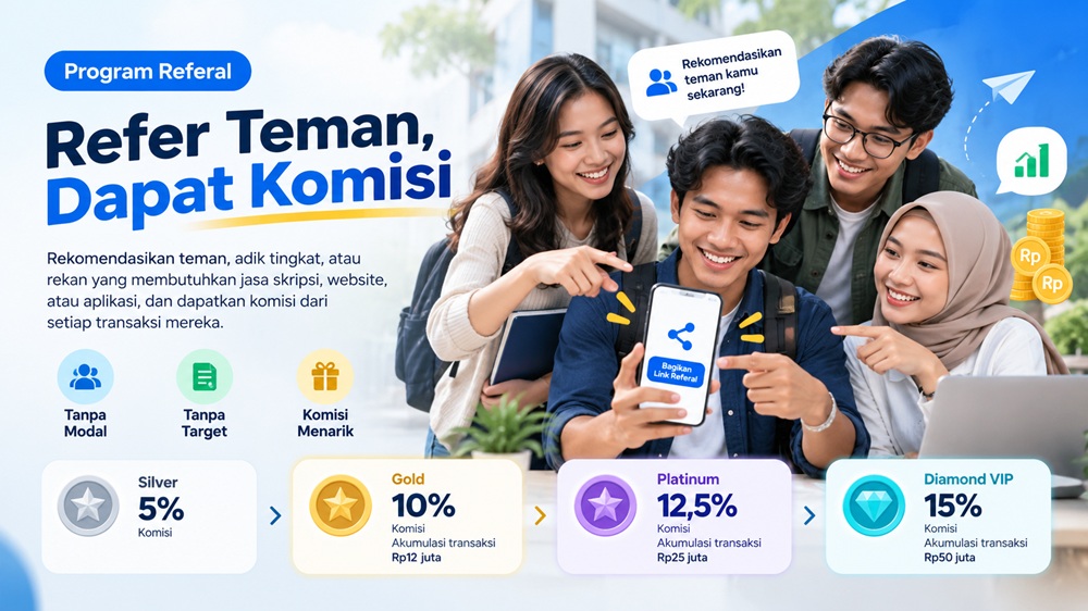 Program Referral Mahasiswa: Rekomendasikan Teman, Dapatkan Komisi hingga 15%